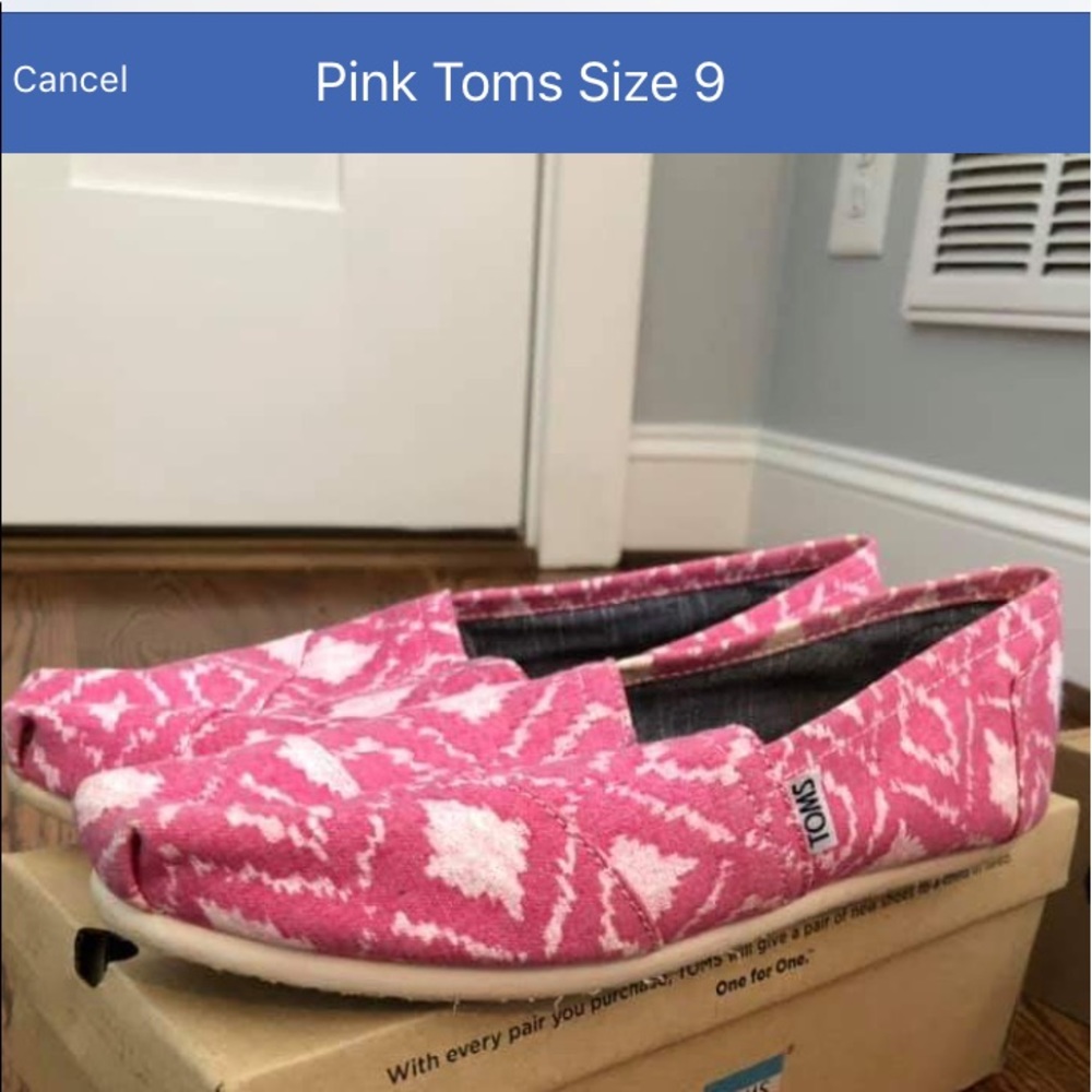 Toms size 9 worn once